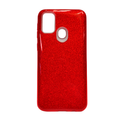 Чехол блестящий Samsung M21 (красный)