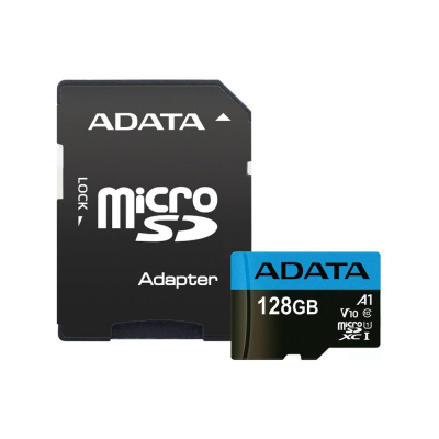 Карта памяти Adata micro SD 128 GB Class 10 ( с адаптером)